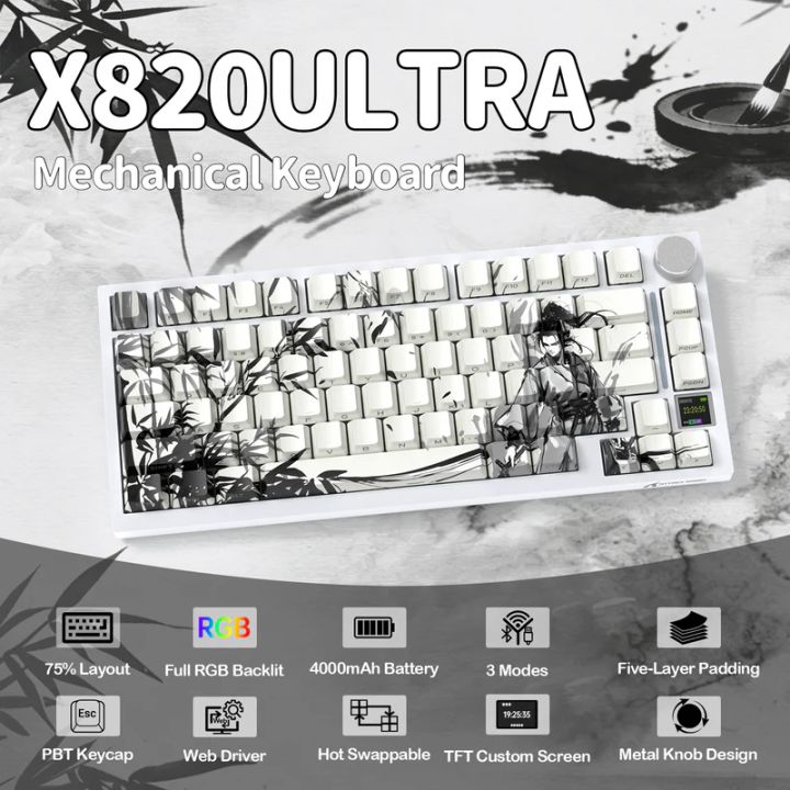 attack-shark-keyboard-mechanical-x820-ultra-1khz-gaming-klaviatura-photo-2