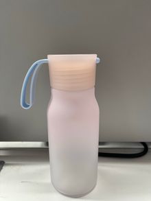Product image of ბოთლი/Gradient Color Plastic Bottle with Strap 350mL(Pink)