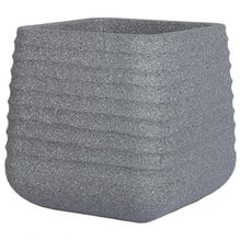 Product image of MEGA COLLECTIONS TITAN HERON SQ. POT RIB GREY 28X28 სმ ყვავილის ქოთანი