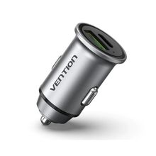 Product image of VENTION FFFH0 Two-Port USB A+A(30+30) Car Charger Gray Mini Style Aluminium Alloy Type