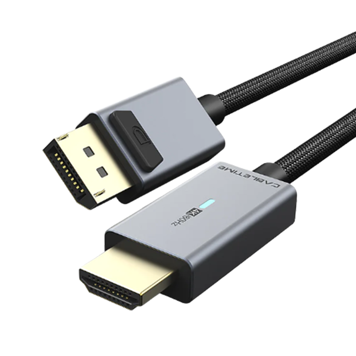 cabletime-ct-av585-p02g4k-sg18-premium-cabletime-dp-to-hdmi-cable-dp-male-to-hdmi-male-support-ultra-hd-4k30hz-38402160p