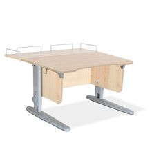 Product image of სამეცადინო მაგიდა 'ერგო' ეკო 75R მრგვალი კუთხით და უკანა თაროთი