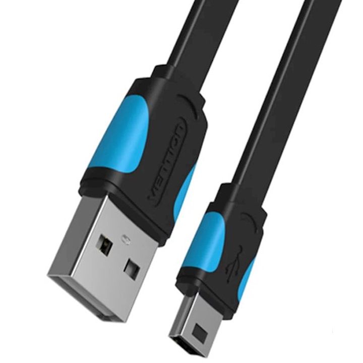 vention-vas-a14-b100-flat-usb20-a-male-to-mini-5-pin-male-cable-1m-black-photo-3