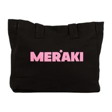 Product image of MERAKI  Star tote bag შავი ჩანთა ვარდისფერში