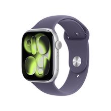 Product image of Apple Watch Series 11 GPS 46mm Silver Aluminium Case With Purple Fog Sport Band MEV94 S/M სმარტ საათი
