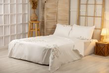 Product image of Manamo Home HERMOSE EMBROIDERED COTTON SATIN DOUBLE DUVET COVER SET თეთრეული