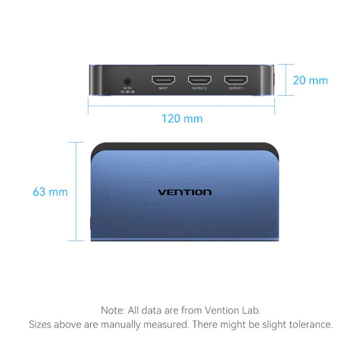 vention-akel0-eu-1-in-2-out-hdmi-splitter-blue-aluminum-alloy-type-eu-standard-4k60hz-photo-3