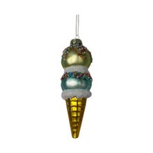Product image of Christmas Dessert Collection Glass Two-Ball Cone Pendant ნაძვის ხის სათამაშო