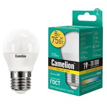 Product image of CAMELION LED8-G45/830/E27 LED ნათურა  