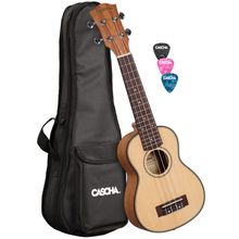 Product image of CASCHA Soprano Ukulele Spruce Solid Top Lefthand უკულელე