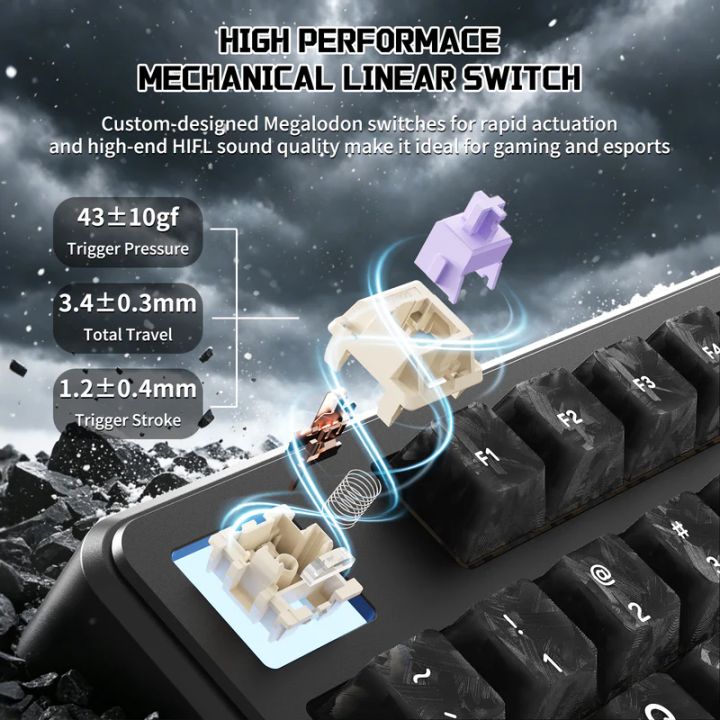 attack-shark-keyboard-mechanical-x87-ultra-8khz-gaming-klaviatura-photo-3