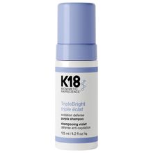 Product image of K18 Biomimetic Hairscience TripleBright Oxidation Defense Purple Shampoo Foam 125მლ  სიყვითლის საწინააღმდეგო იასამნისფერი შამპუნი