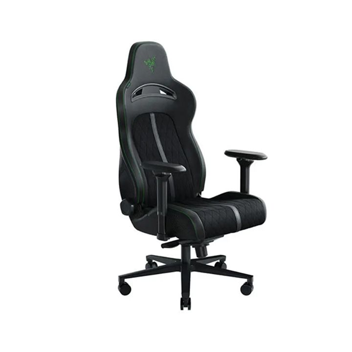 razer-gaming-chair-enki-pro-pu-leather--alcantara-black-green-gaming-savardzeli