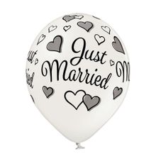 Product image of ლატექსის ბუშტი Just Married 1ც