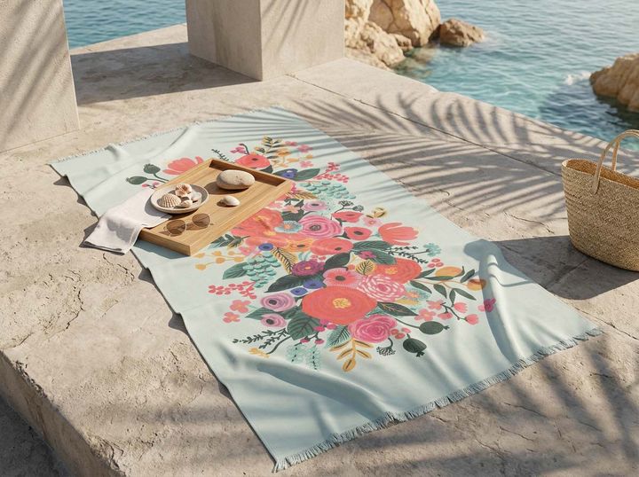 digital-printed-beach-towel-floral-multi-90x180-zghvis-pirsakhotsi