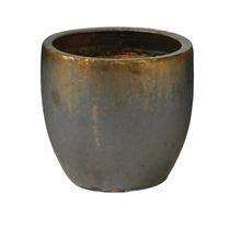 Product image of ქოთანი კერამიკული Mega Collections Glazed Egg Pot Bronze 17ლ