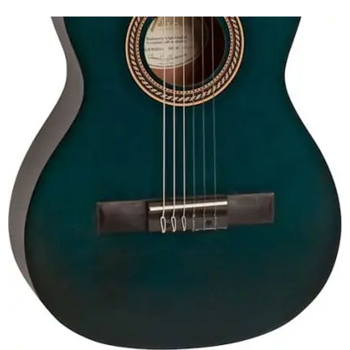 valencia-vc203tbu-34-sized-classical-guitar-trans-blue-klasikuri-gitara-photo-2