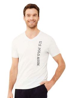 Product image of U.S. Polo Assn. 18466 კაცის მაისური V ყელით (თეთრი)