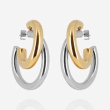 Product image of Earring / SEC25686-00MIX ოქროსფერი/ვერცხლისფერი ქალის საყურე ფოლადი