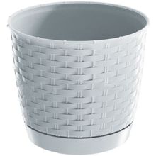 Product image of PROSPERPLAST RATOLLA ROUND DRLO S449 300 მმ, თეთრი პლასტმასის ქოთანი ყვავილებისთვის