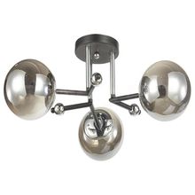 Product image of BELLA MITA 6259-3 შავი ვერცხლისფერი ჭაღი 3 ნათურით