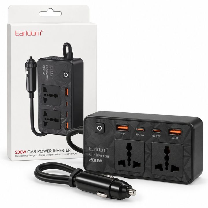 earldom-et-lt01-avtomobilis-inverteri-200w-2-rozeti-2-usb-photo-2