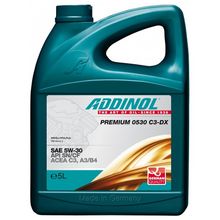 Product image of ADDINOL PREMIUM 0530 C3-DX 5ლ სინთეტიკური ზეთი მსუბუქი მანქანებისთვის