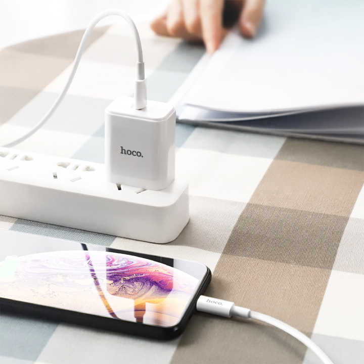 hoco-x36-swift-pd-charging-data-cable-for-lightning-white-photo-4