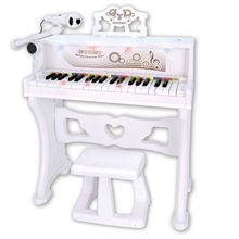 Product image of Bontempi ელექტრო თეთრი პიანინო 37 კლავიში უსადენო მიკროფონით  და სკამით