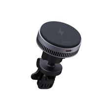 Product image of Car Charger/ Aukey 15W HD-MC13A MagFusion Dash Pro Qi2 Active Cooling Wireless Charging Phone Mount Gray