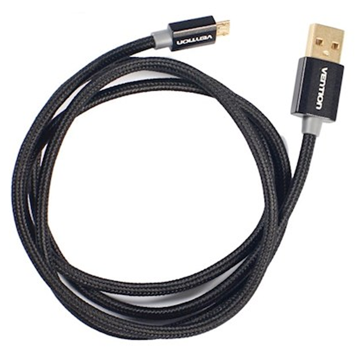 vention-cadbh-cotton-braided-usb20-a-male-to-micro-b-male-cable-2m-black-metal-type-gold-plated-photo-2