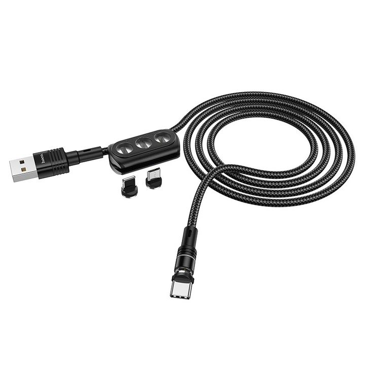 hoco-cable-u98-3-in-1-sunway-multi-functional-magnetic-charging-cable-lightningmicrotype-cblack-photo-3