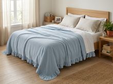Product image of VALERIA PIQUE STOCK BLUE 200X220 საწოლის გადასაფარებელი პიკე