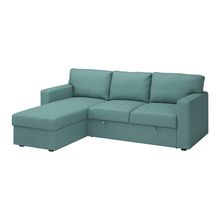 Product image of IKEA BARSLOV (805.308.16) TIBBLEBY LIGHT GREY/TURQUOISE დივანი