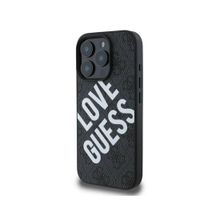 Product image of Guess PU 4G Hard Case With Big Love Guess Logo For iPhone 16 Pro Max GUHCP16XP4PLGWK Black მობილური ტელეფონის ქეისი