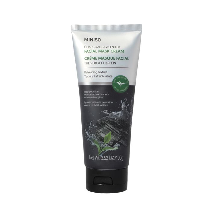 miniso-charcoal-green-tea-facial-mask-cream-sakhis-nighabi-100gr