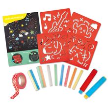 Product image of Hape Chalks and Stencils Art განსავითარებელი სათამაშო
