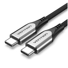 Product image of VENTION TAAHG Cotton Braided USB-C to USB-C 3.1 Cable 1.5M  Gray