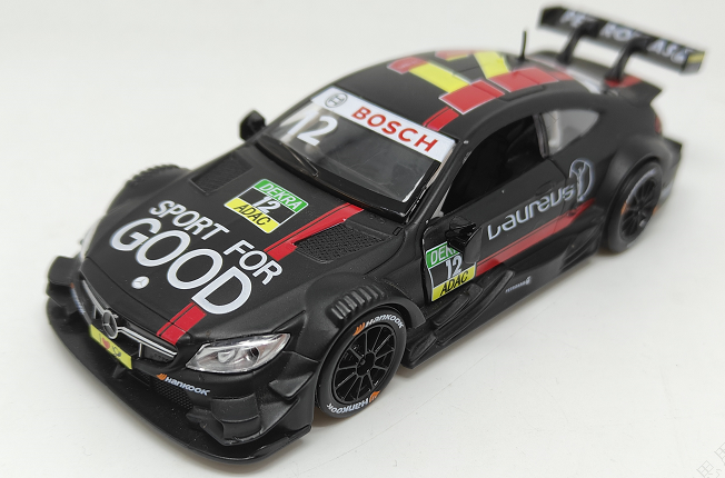 132-sound-light-alloy-car-model-genuine-license---benz-c-63-dtm-black-satamasho-manqana