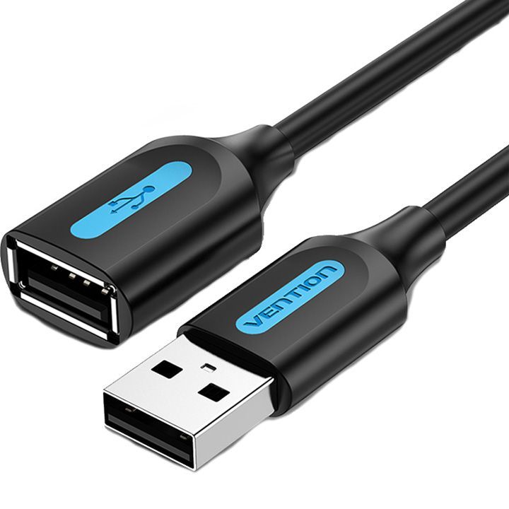 vention-cbibd-usb-20-a-male-to-a-female-extension-cable-05m-black-pvc-type