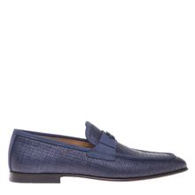 Product image of LOAFER RAFIA & NUBUCK DARK BLUE ლოფერი