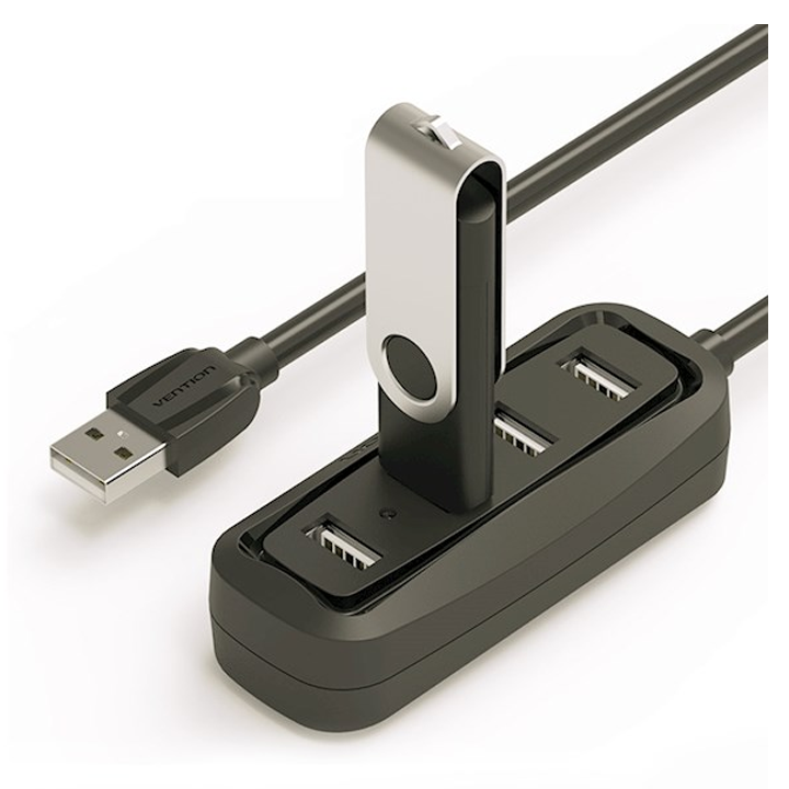vention-vas-j43-b050-4-ports-usb20-hub-05m-black-usb-habi-photo-3