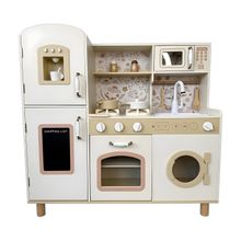 Product image of ხის საბავშვო სამზარეულო სათამაშო – ელექტრო ფუნქციებით და 10 აქსესუარით