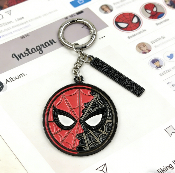 marvel-spider-man-collection-mask-design-metal-keychain-breloki