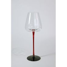 Product image of Nisse 25x7x8.5სმ 2ც ღვინის ჭიქა წითელი ფეხით