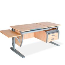 Product image of სამეცადინო მაგიდა ერგო უნივერსალი SUT17 - ტუმბოთი და გვერდითა თაროთი