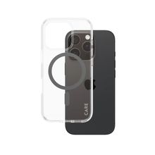 Product image of Mobile Phone Case/ CARE by PanzerGlass iPhone 16 Pro Flagship Case Transparent Urban Combat w. Black MagSafe
