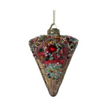Product image of Christmas Dessert Collection Glass Pink Cake Pendant ნაძვის ხის სათამაშო