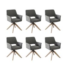 Product image of SHINA FURNITURE 6 ცალი სავარძელი 360° ბრუნვადი