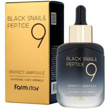 Product image of FARMSTAY BLACK SNAIL & PEPTIDE9 PERFECT AMPOULE სახის შრატი